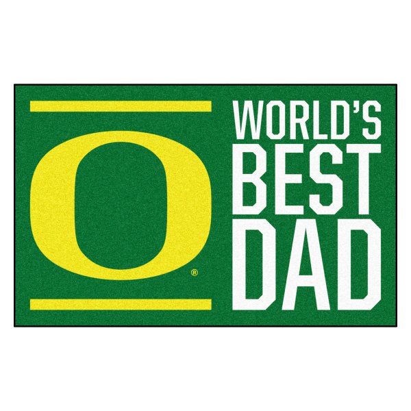 FanMats® - "World's Best Dad" University of Oregon 19" x 30" Nylon Face Starter Mat with "O" Logo