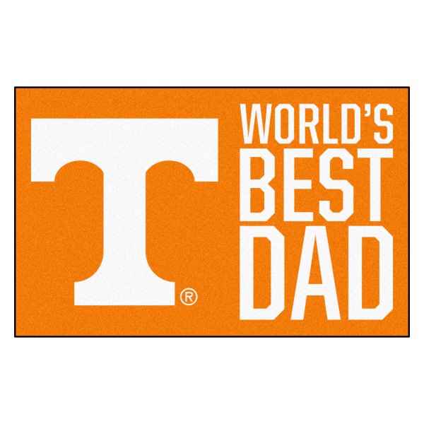FanMats® - "World's Best Dad" University of Tennessee 19" x 30" Nylon Face Starter Mat with "Power T" Logo