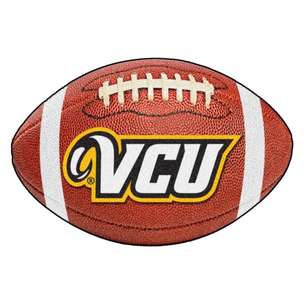 FanMats® - Virginia Commonwealth University 20.5" x 32.5" Nylon Face Football Ball Floor Mat with "VCU" Logo