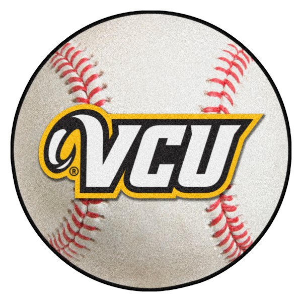 FanMats® - Virginia Commonwealth University 27" Dia Nylon Face Baseball Ball Floor Mat with "VCU" Logo