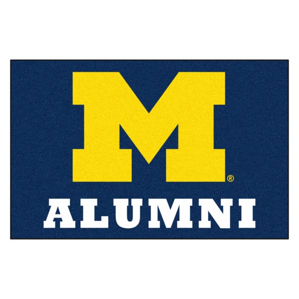 FanMats® - "Alumni" University of Michigan 19" x 30" Nylon Face Starter Mat with "Block M" Logo
