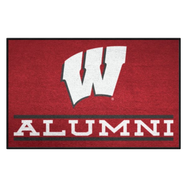 FanMats® - "Alumni" University of Wisconsin 19" x 30" Nylon Face Starter Mat with "W" Logo