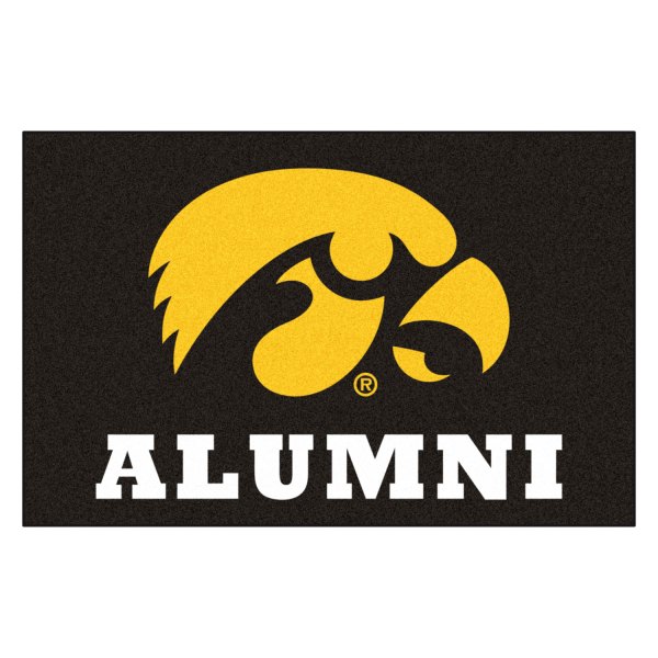 FanMats® - "Alumni" University of Iowa 19" x 30" Nylon Face Starter Mat with "Hawkeye" Logo