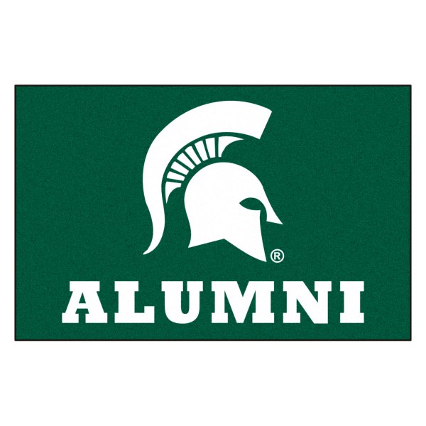 FanMats® - "Alumni" Michigan State University 19" x 30" Nylon Face Starter Mat with "Spartan Helmet" Logo