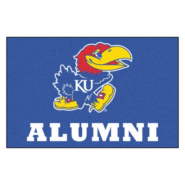 FanMats® - "Alumni" University of Kansas 19" x 30" Nylon Face Starter Mat with "KU Bird" Logo