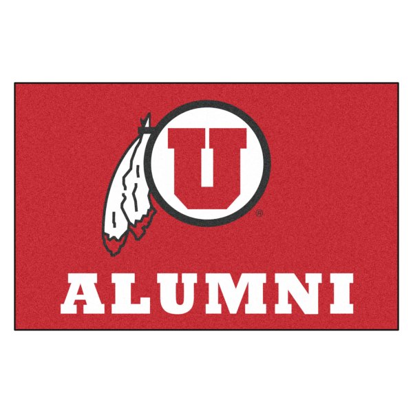 FanMats® - "Alumni" University of Utah 19" x 30" Nylon Face Starter Mat with "Circle U & Feathers" Logo & Wordmark
