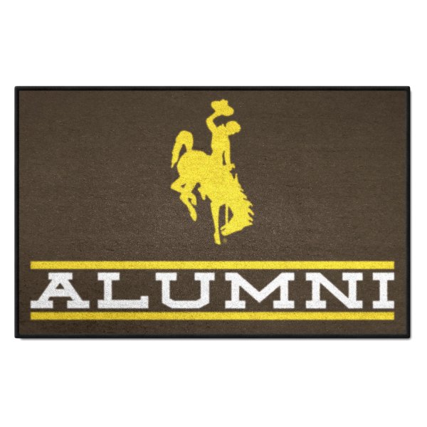 FanMats® - "Alumni" University of Wyoming 19" x 30" Nylon Face Starter Mat with "Bucking Cowboy" Logo