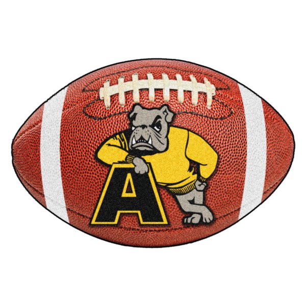 FanMats® - Adrian College 20.5" x 32.5" Nylon Face Football Ball Floor Mat with "A & Bulldog" Logo