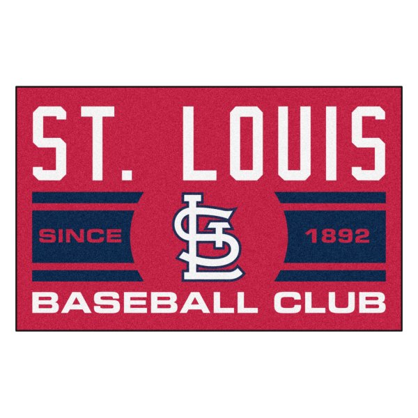 FanMats® - St. Louis Cardinals 19" x 30" Nylon Face Uniform Starter Mat with "STL" Logo with City Name & Stripes