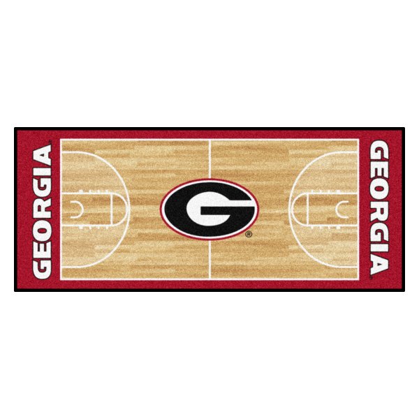 FanMats® - University of Georgia 30" x 72" Nylon Face Basketball Court Runner Mat