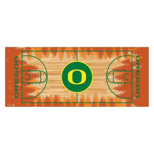 FanMats® - University of Oregon 30" x 72" Nylon Face Basketball Court Runner Mat with "O" Logo & Wordmark