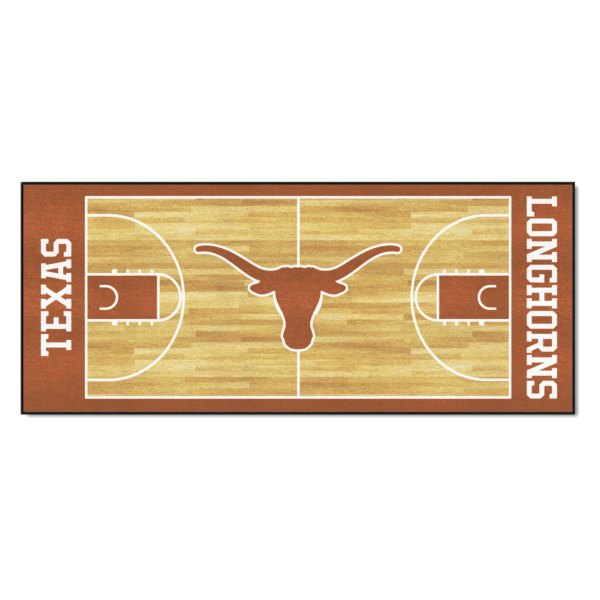 FanMats® - University of Texas 30" x 72" Nylon Face Basketball Court Runner Mat with "Longhorn" Logo