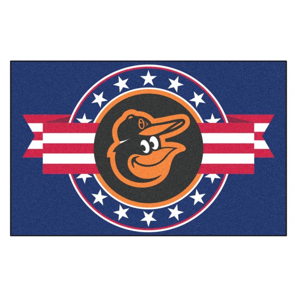 FanMats® - Baltimore Orioles 19" x 30" Nylon Face Patriotic Starter Mat