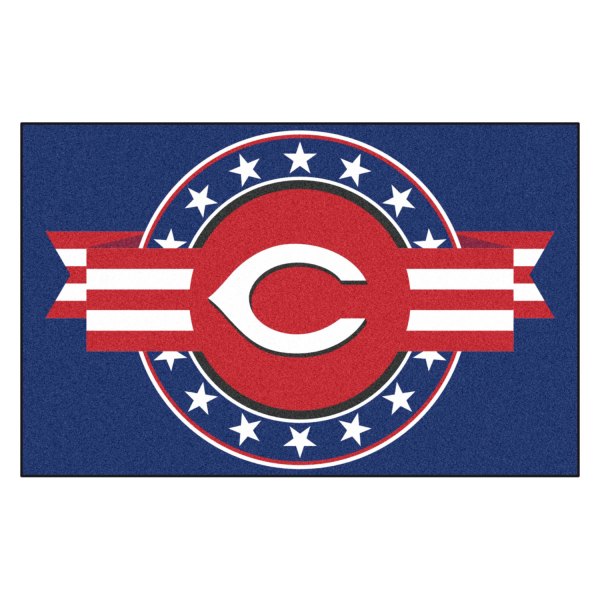 FanMats® - Cincinnati Reds 19" x 30" Nylon Face Patriotic Starter Mat