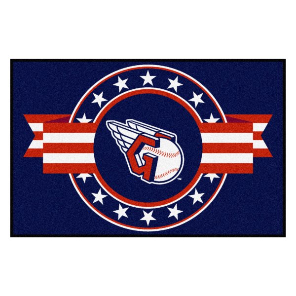 FanMats® - Cleveland Indians 19" x 30" Nylon Face Patriotic Starter Mat