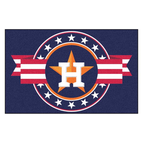 FanMats® - Houston Astros 19" x 30" Nylon Face Patriotic Starter Mat