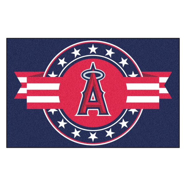 FanMats® - Los Angeles Angels 19" x 30" Nylon Face Patriotic Starter Mat
