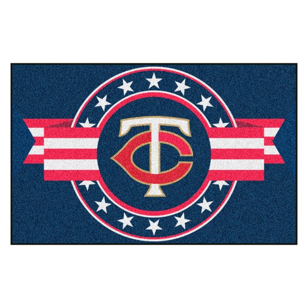 FanMats® - Minnesota Twins 19" x 30" Nylon Face Patriotic Starter Mat