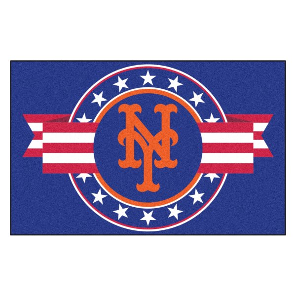 FanMats® - New York Mets 19" x 30" Nylon Face Patriotic Starter Mat