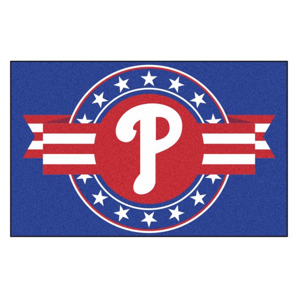 FanMats® - Philadelphia Phillies 19" x 30" Nylon Face Patriotic Starter Mat