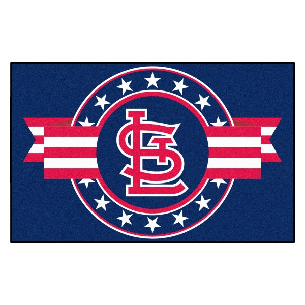 FanMats® - St. Louis Cardinals 19" x 30" Nylon Face Patriotic Starter Mat