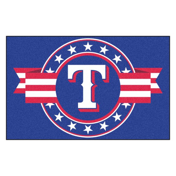 FanMats® - Texas Rangers 19" x 30" Nylon Face Patriotic Starter Mat