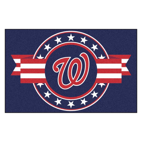 FanMats® - Washington Nationals 19" x 30" Nylon Face Patriotic Starter Mat