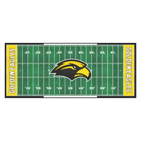 FanMats® - University of Southern Mississippi 30" x 72" Nylon Face Football Field Runner Mat with "Eagle" Logo