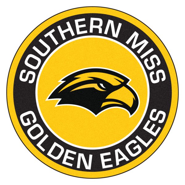 FanMats® - University of Southern Mississippi 27" Dia Nylon Face Floor Mat with "Eagle" Logo