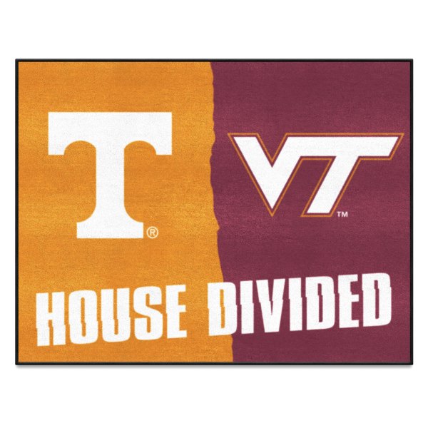 FanMats® - University of Tennessee/Virginia Tech 33.75" x 42.5" Nylon Face House Divided Floor Mat