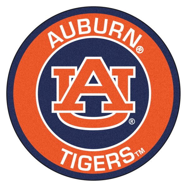 FanMats® - Auburn University 27" Dia Nylon Face Floor Mat with "AU" Logo
