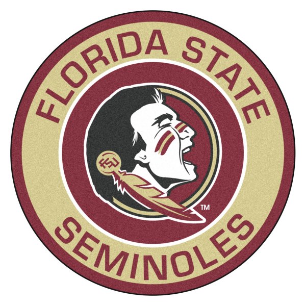 FanMats® - Florida State University 27" Dia Nylon Face Floor Mat with "Seminole" Logo