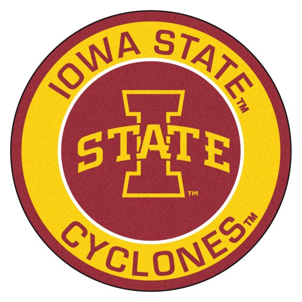 FanMats® - Iowa State University 27" Dia Nylon Face Floor Mat with "I State" Logo