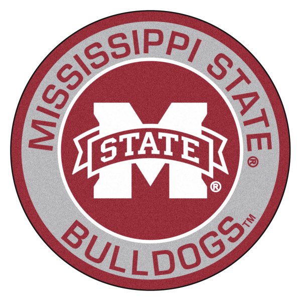 FanMats® - Mississippi State University 27" Dia Nylon Face Floor Mat with "M State" Logo