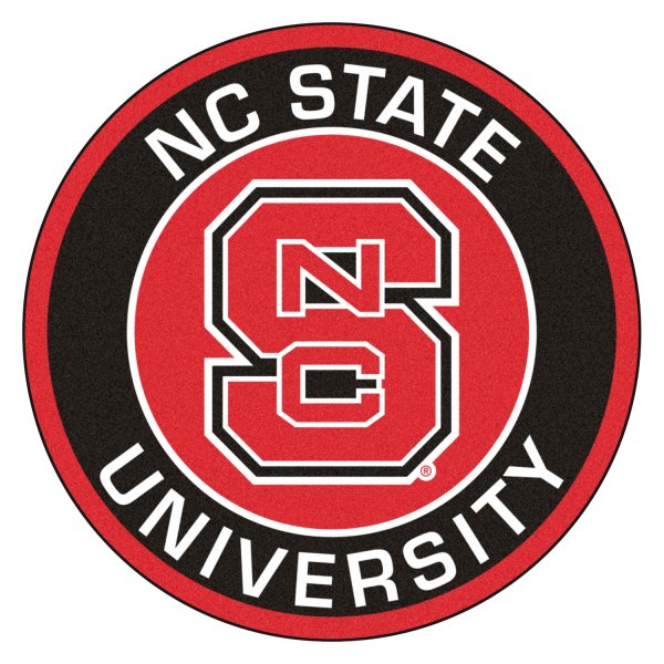 FanMats® - North Carolina State University 27" Dia Nylon Face Floor Mat with "NCS" Primary Logo