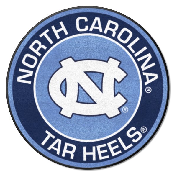 FanMats® - University of North Carolina (Chapel Hill) 27" Dia Nylon Face Floor Mat with "NC" Logo