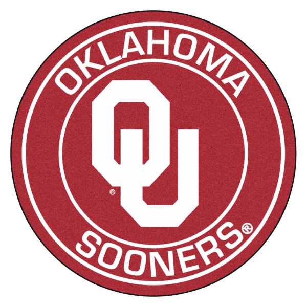 FanMats® - University of Oklahoma 27" Dia Nylon Face Floor Mat with "OU" Logo