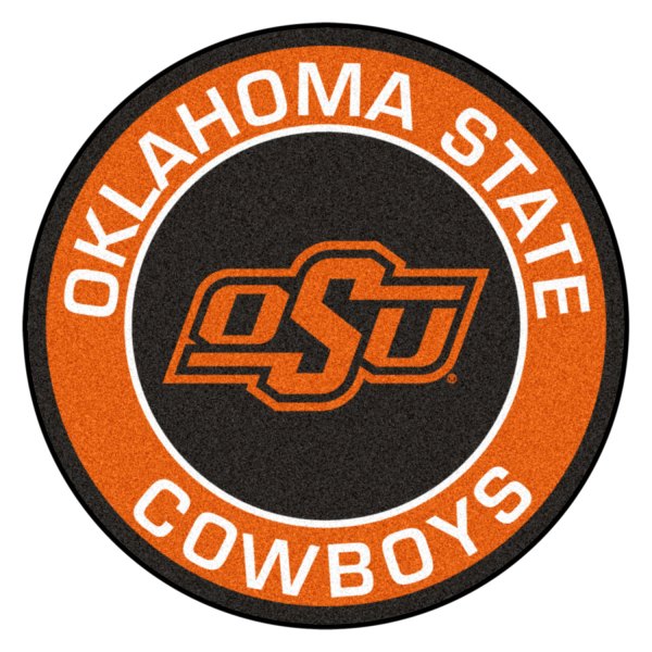 FanMats® - Oklahoma State University 27" Dia Nylon Face Floor Mat with "OSU" Logo