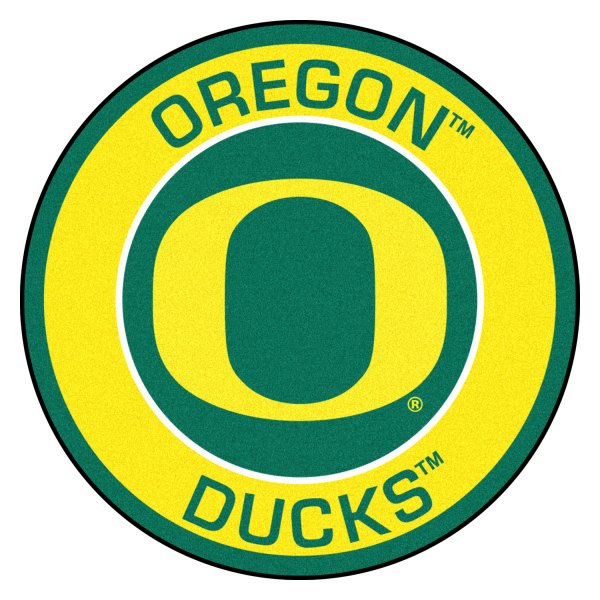 FanMats® - University of Oregon 27" Dia Nylon Face Floor Mat with "O" Logo