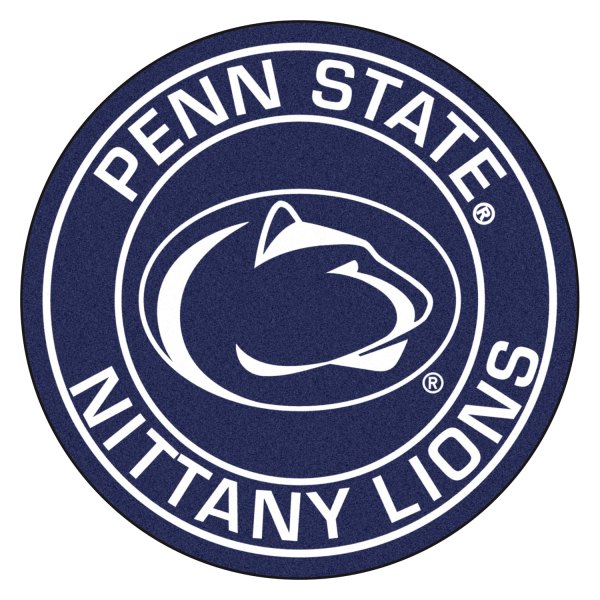 FanMats® - Penn State University 27" Dia Nylon Face Floor Mat with "Nittany Lion" Logo