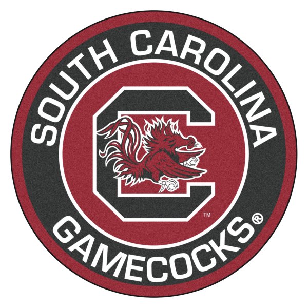 FanMats® - University of South Carolina 27" Dia Nylon Face Floor Mat with "Block C & Gamecock" Logo