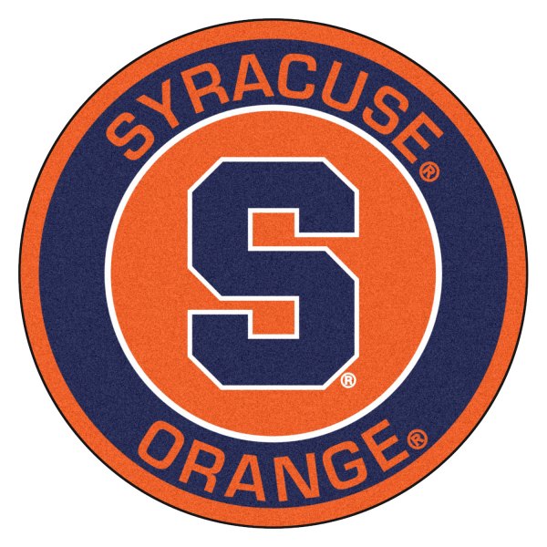 FanMats® - Syracuse University 27" Dia Nylon Face Floor Mat with "Block S" Logo