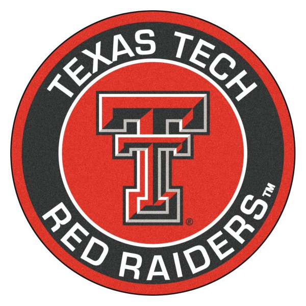 FanMats® - Texas Tech University 27" Dia Nylon Face Floor Mat with "TT" Logo