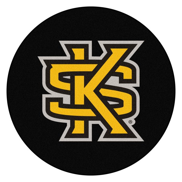 FanMats® - Kennesaw State University 27" Dia Nylon Face Hockey Puck Floor Mat with "Interlocked KS" Logo