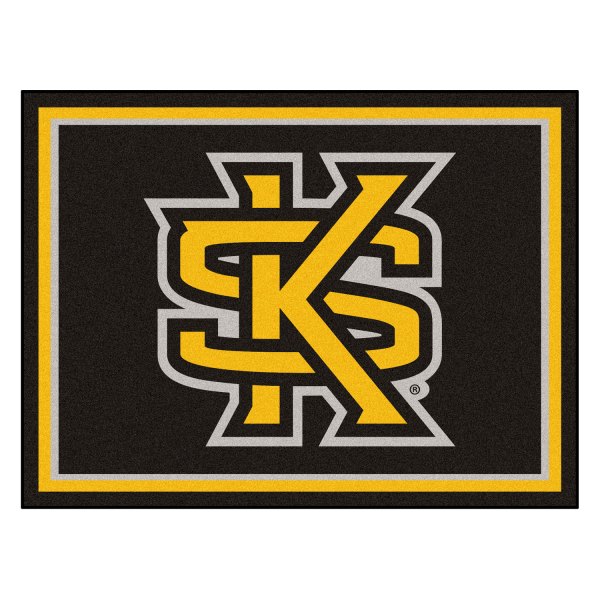 FanMats® - Kennesaw State University 96" x 120" Nylon Face Ultra Plush Floor Rug with "Interlocked KS" Logo