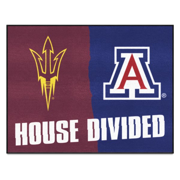 FanMats® - Arizona State University/University of Arizona 33.75" x 42.5" Nylon Face House Divided Floor Mat