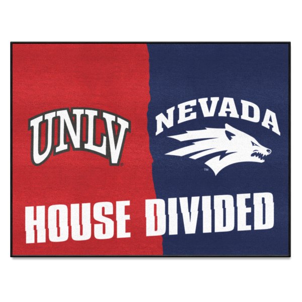 FanMats® - University of Nevada(Las Vegas)/University of Nevada (Reno) 33.75" x 42.5" Nylon Face House Divided Floor Mat