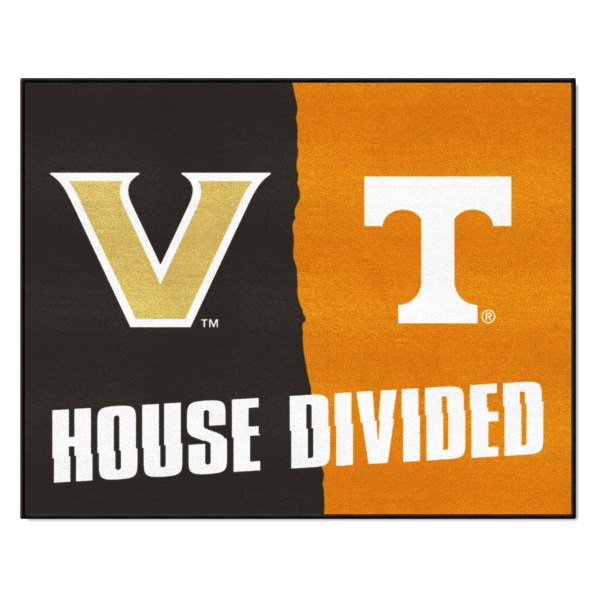 FanMats® - Vanderbilt University/University of Tennessee 33.75" x 42.5" Nylon Face House Divided Floor Mat