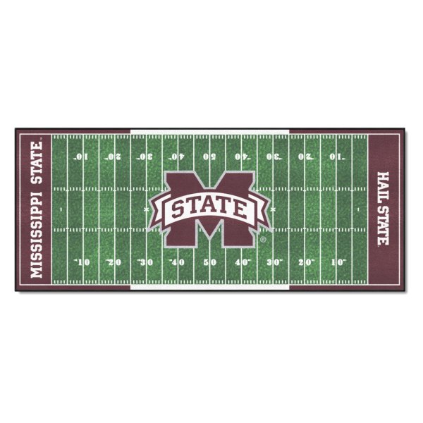 FanMats® - Mississippi State University 30" x 72" Nylon Face Football Field Runner Mat