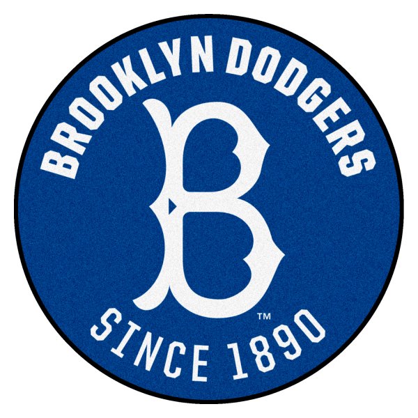 FanMats® - Cooperstown Retro Collection 1949 Brooklyn Dodgers 27.6" Dia Nylon Face Starter Mat